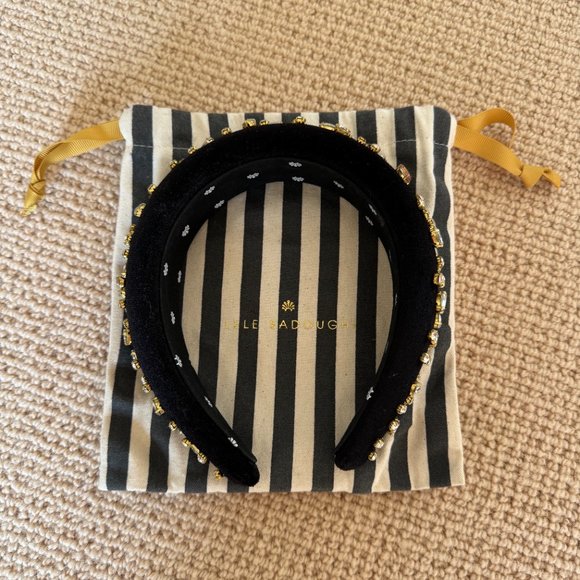 Lele Sadoughi Velvet Embellished Headband - Picture 4 of 4